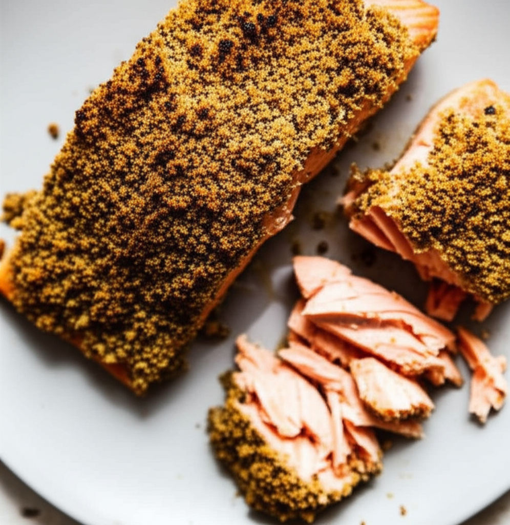 Baked Salmon With Mustard Crumb Crust image