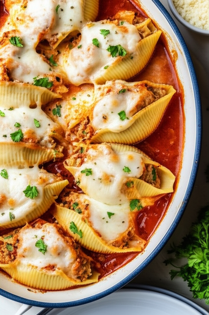 Baked Sausage Stuffed Jumbo Pasta Shells image