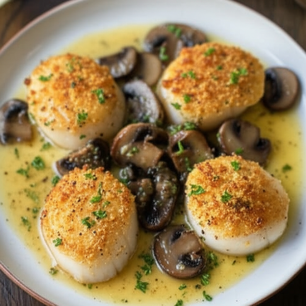 Baked Scallops With Garlic Sauce image