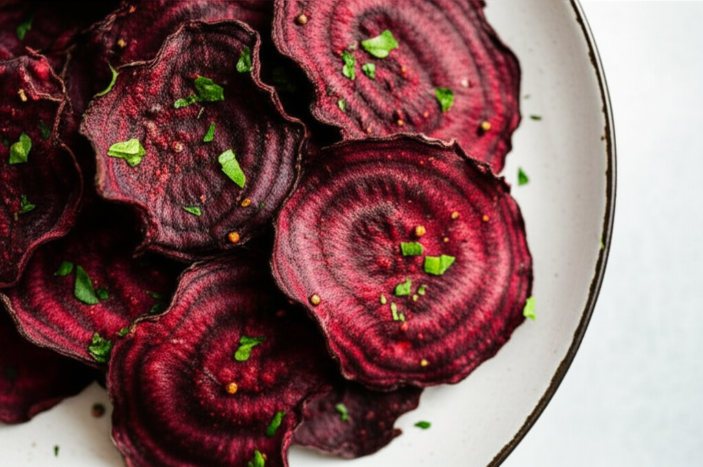 Baked Seasoned Beet Crisps image
