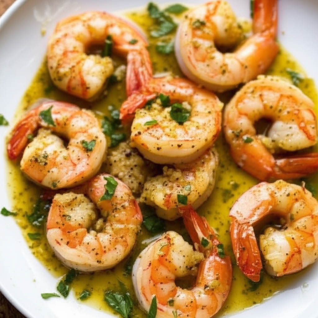 Baked Shrimp In Lemony Garlic Sauce image