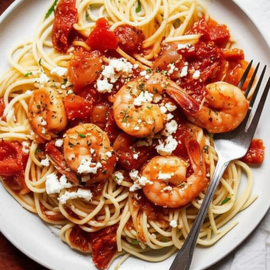 Baked Shrimp With Feta Cheese image