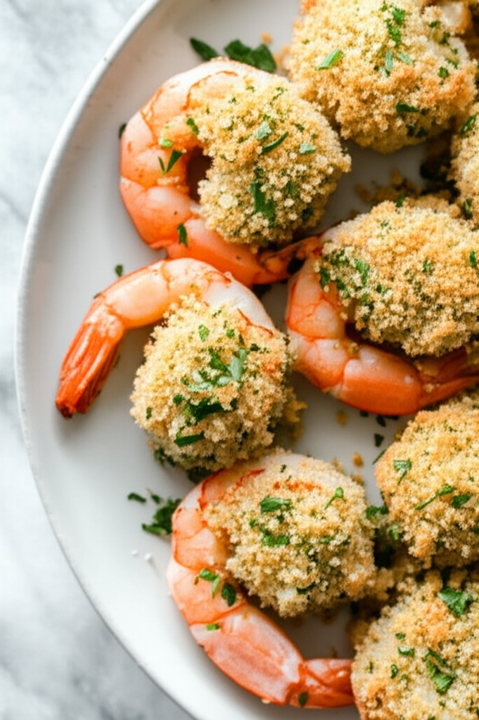 Baked Shrimp With Lemon Garlic Crumbs image