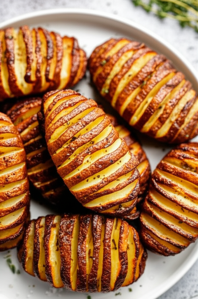 Baked Sliced Potatoes image