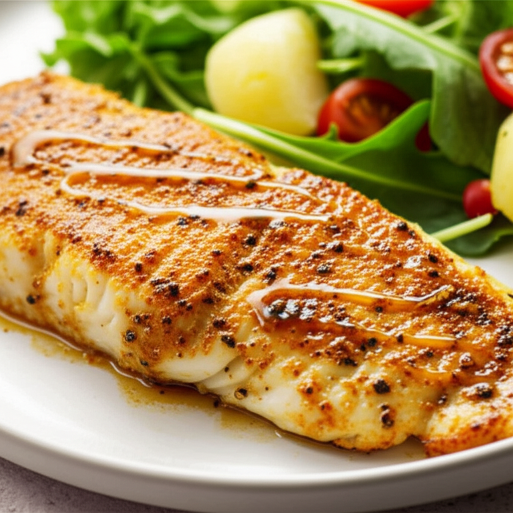 Baked Spicy Fillet Of Fish For One image