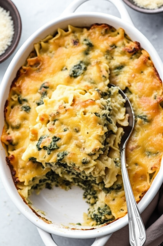 Baked Spinach And Noodles image