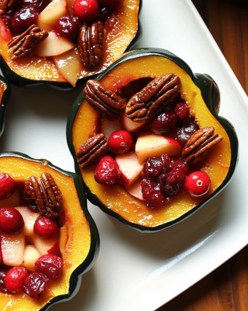 Baked Squash With Apples And Cranberries image