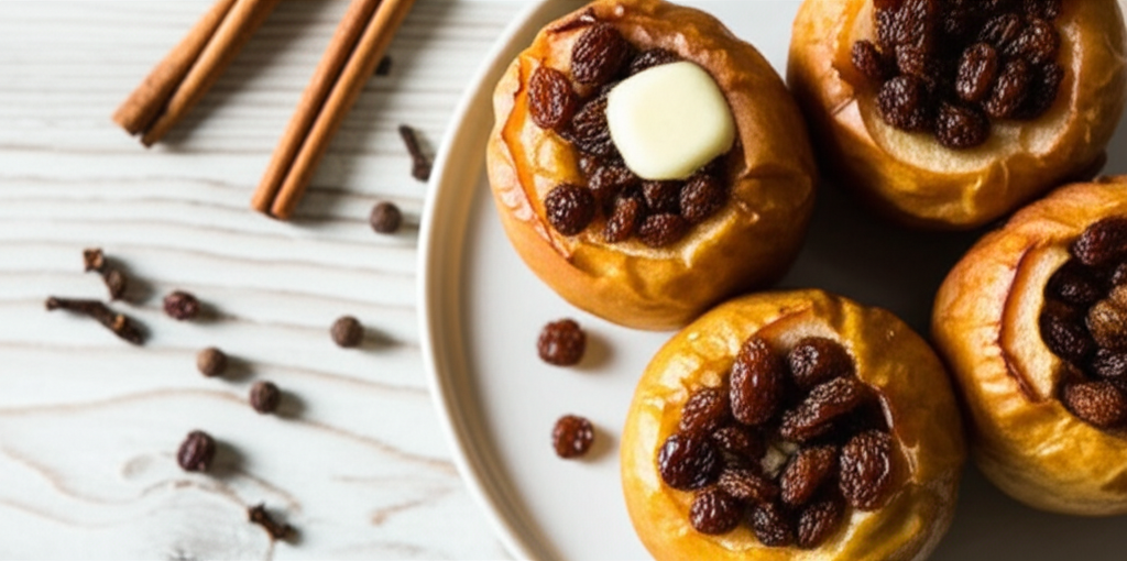 Baked Stuffed Apples With Cinnamon Allspice And Cloves image