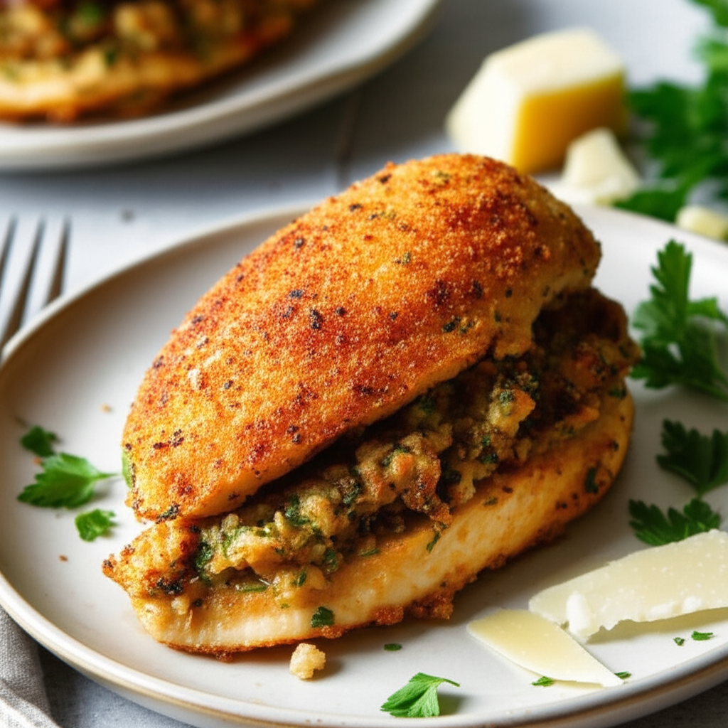 Baked Stuffed Boneless Chicken Breasts image