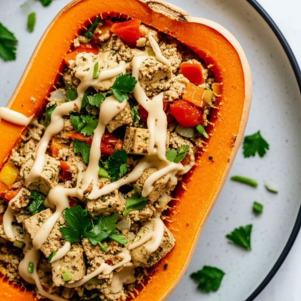Baked Stuffed Butternut Squash Vegetarian image