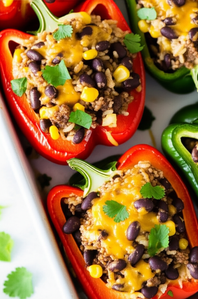 Baked Stuffed Mexi Bell Peppers image