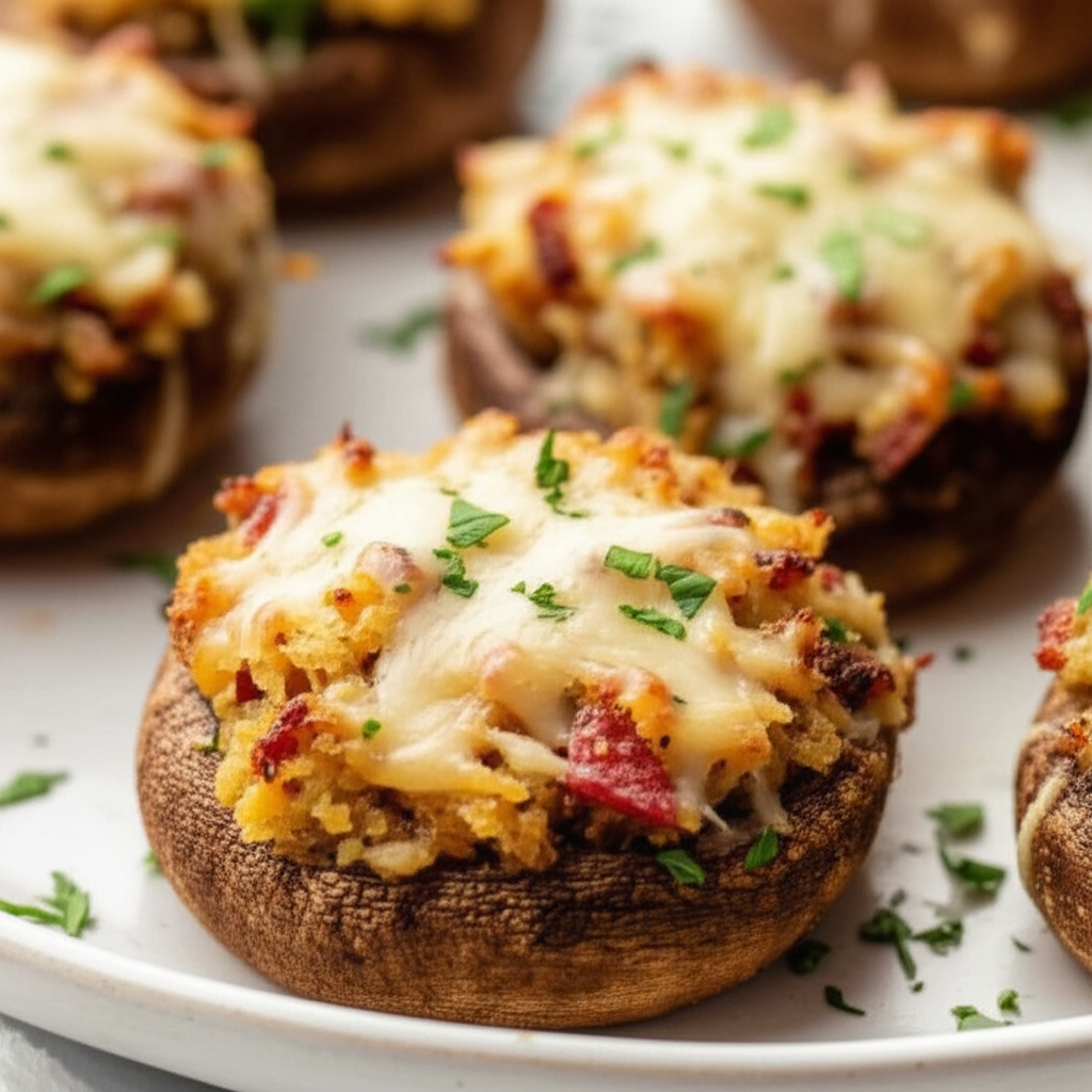 Baked Stuffed Mushrooms Caps image