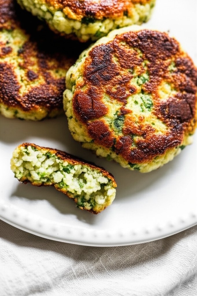 Parmesan Spinach Rice Fritters image