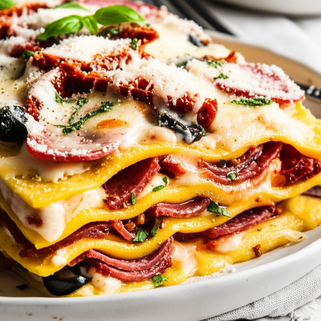 Baked Stuffed Polenta Polenta Al Forno image