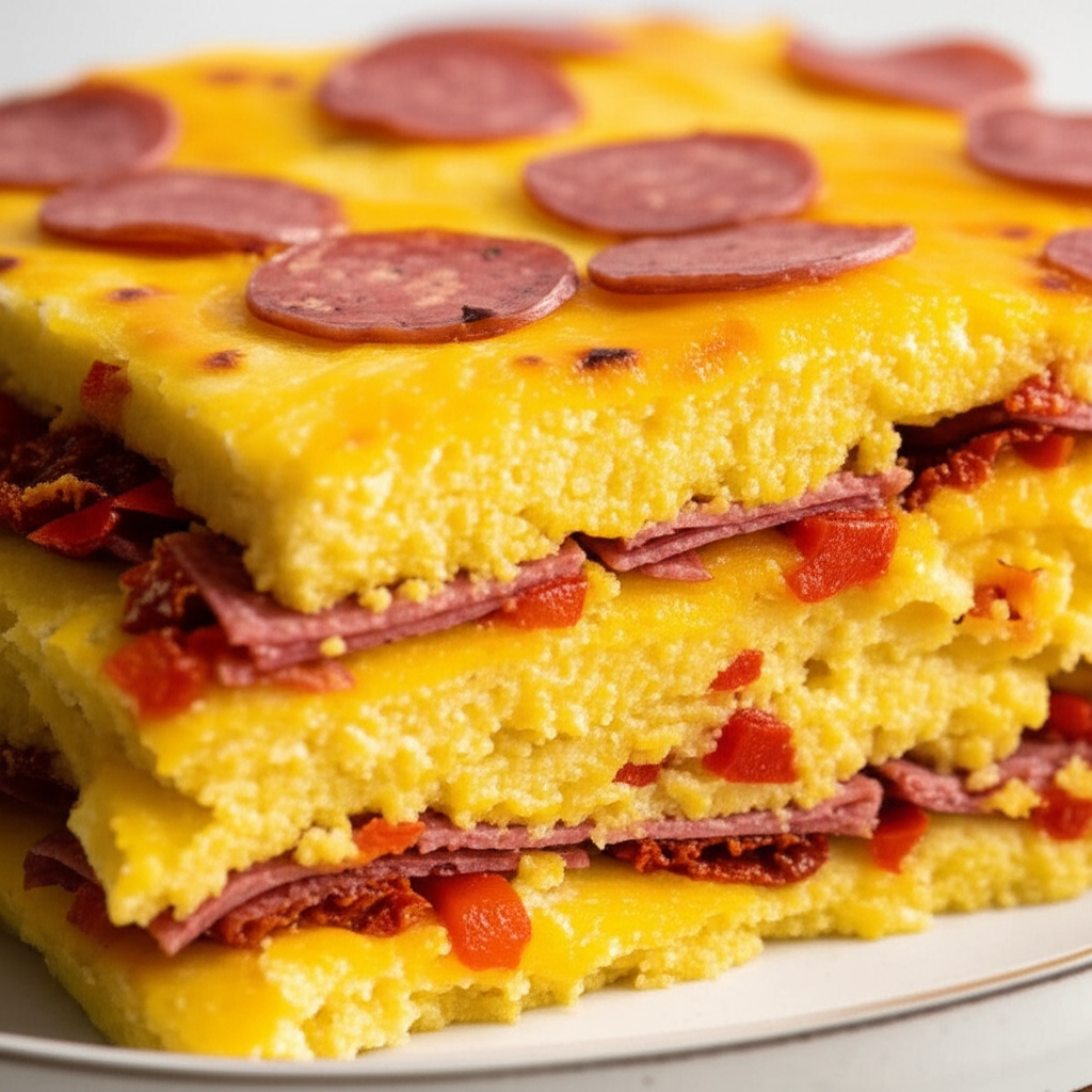 Baked Stuffed Polenta Reduced And Lightened image