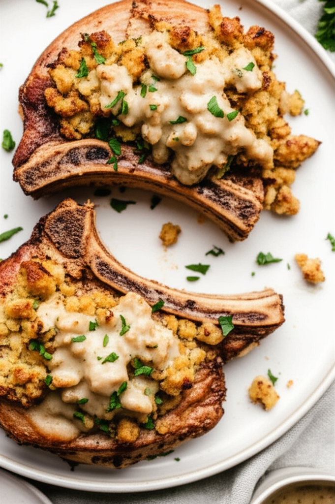 Baked Stuffed Pork Chops image