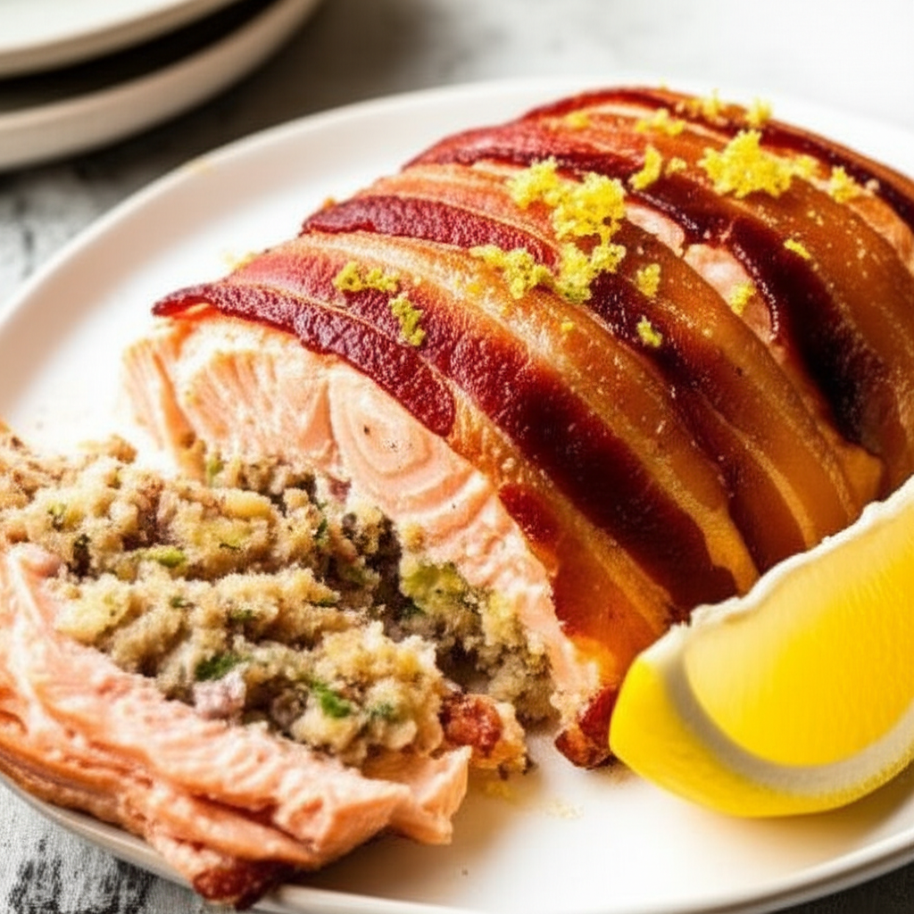Baked Stuffed Salmon image