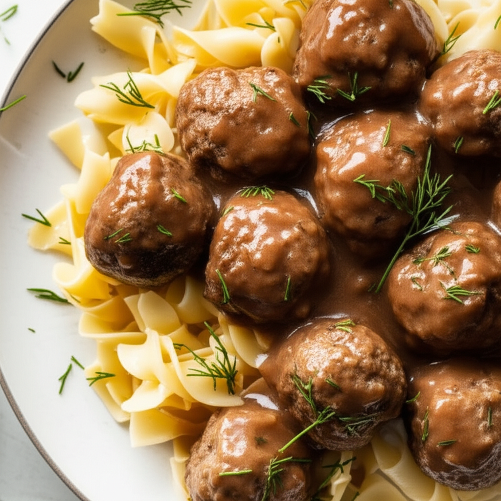 Baked Swedish Meatballs image