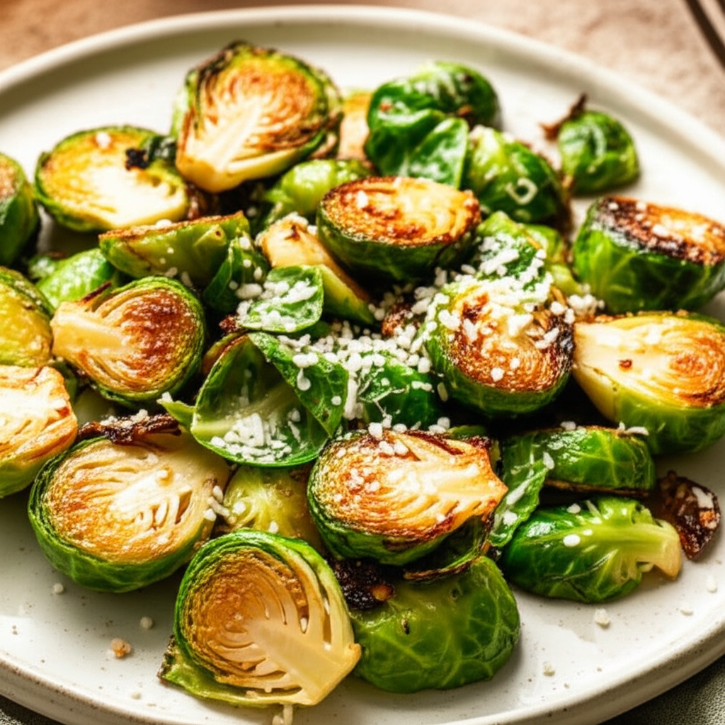 Baked Sweet Sour Brussels Sprouts image