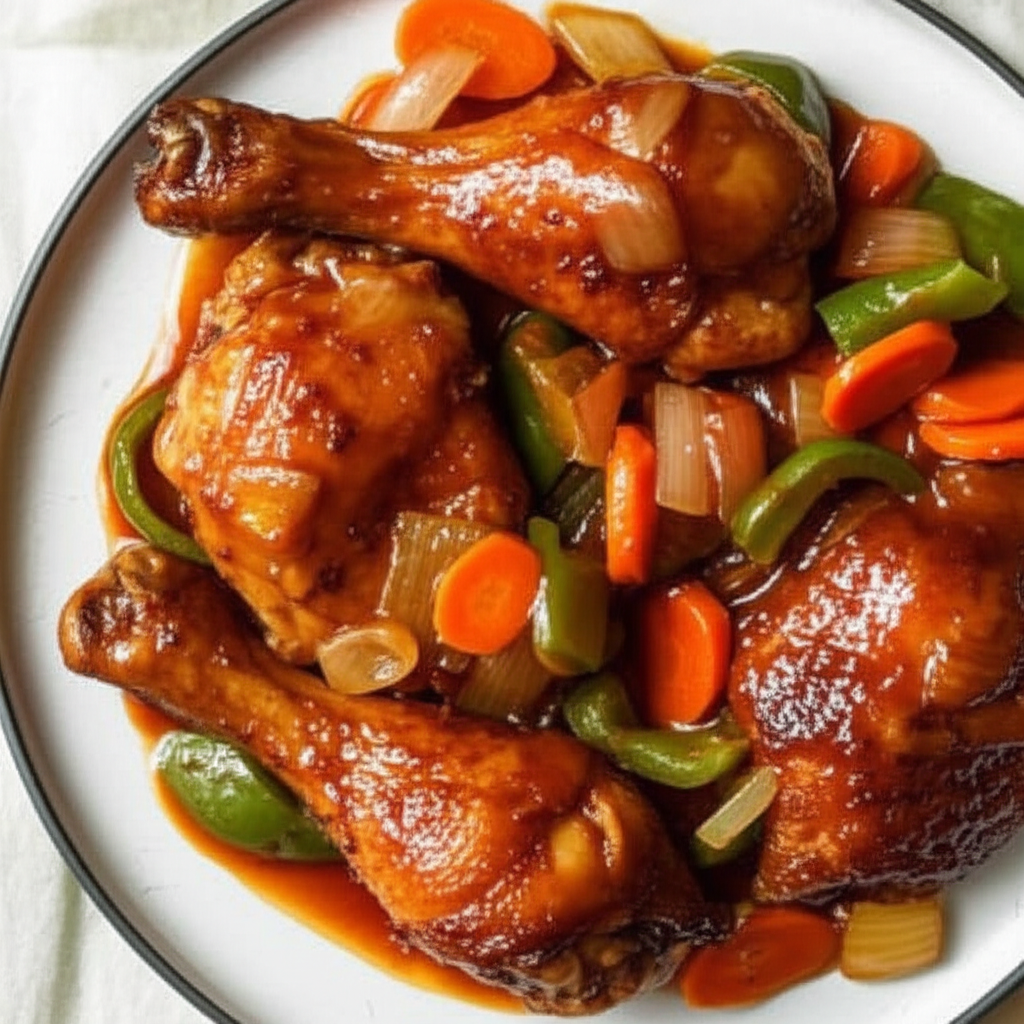 Baked Sweet And Sour Chicken With Veggies image