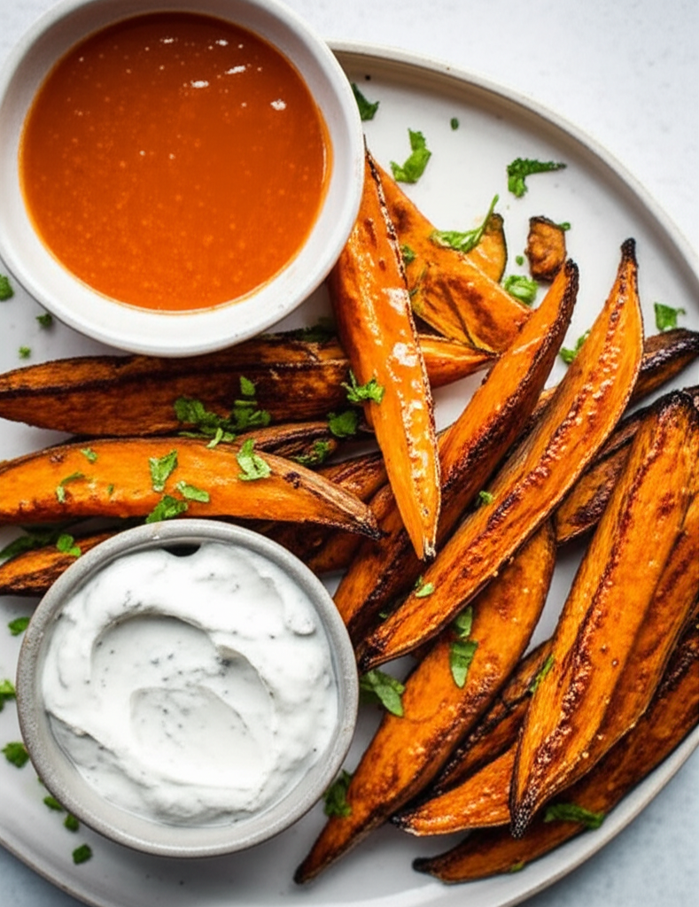 Baked Sweet Potato And Chile Wedges image