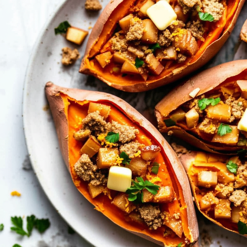 Baked Sweet Potato With Apples image