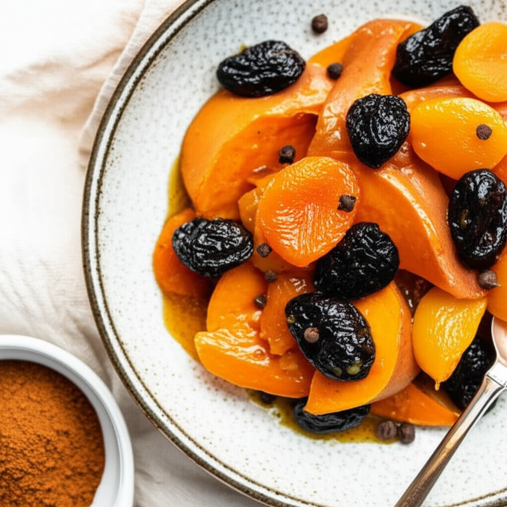 Baked Sweet Potatoes With Apricots And Prunes image
