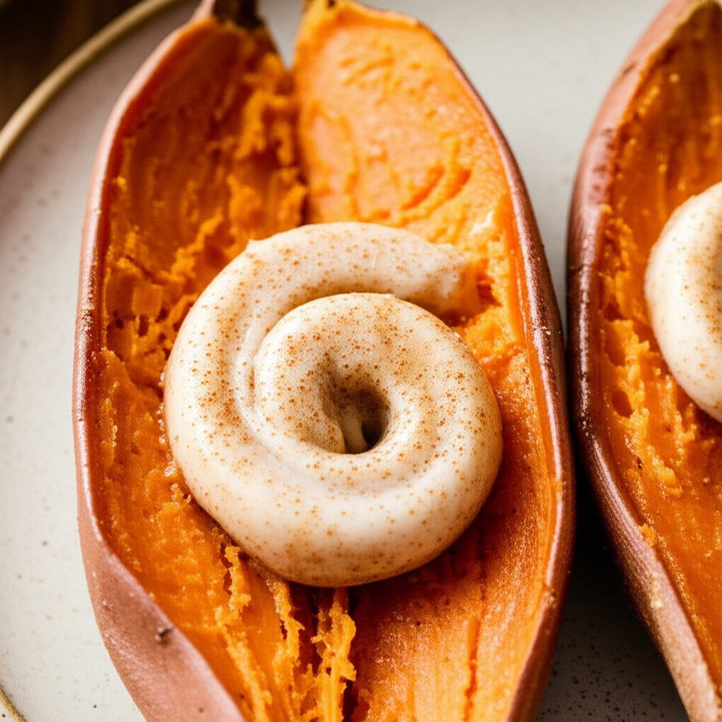 Baked Sweet Potatoes With Cinnamon Butter image