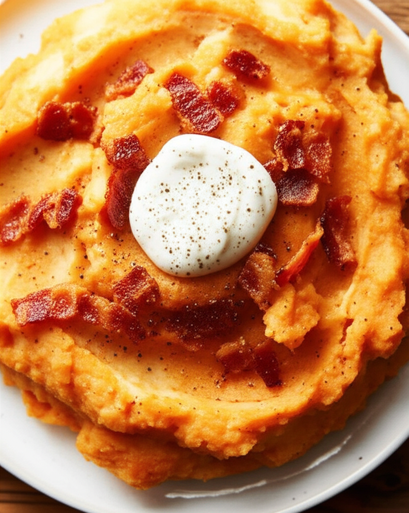 Baked Sweet And Savory Mashed Potatoes image