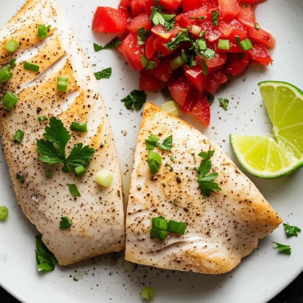 Baked Swordfish Manzanillo image