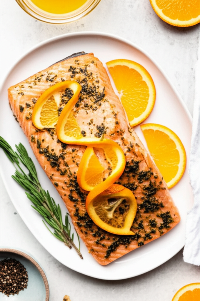 Baked Tarragon Orange Salmon image