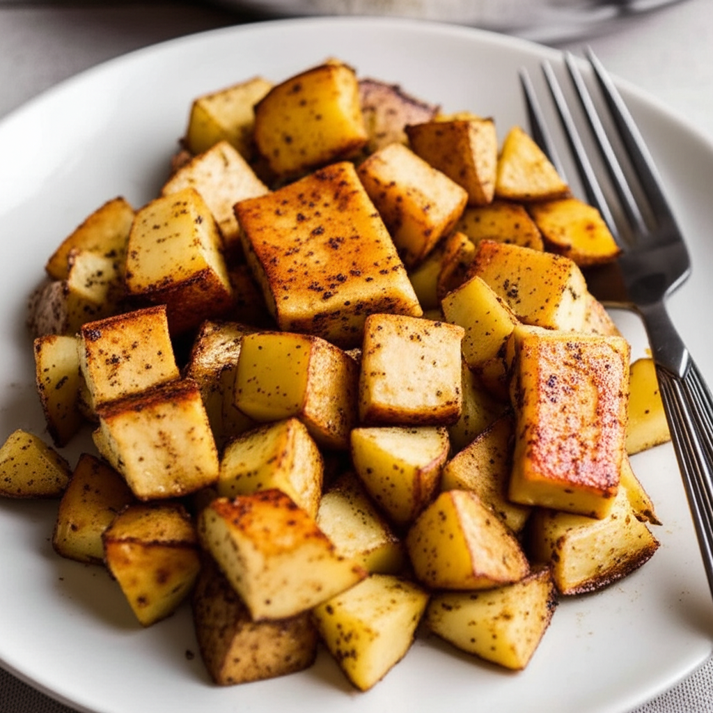 Baked Tofu And Potatoes image