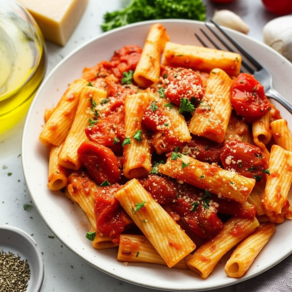 Baked Tomato Sauce With Pasta image