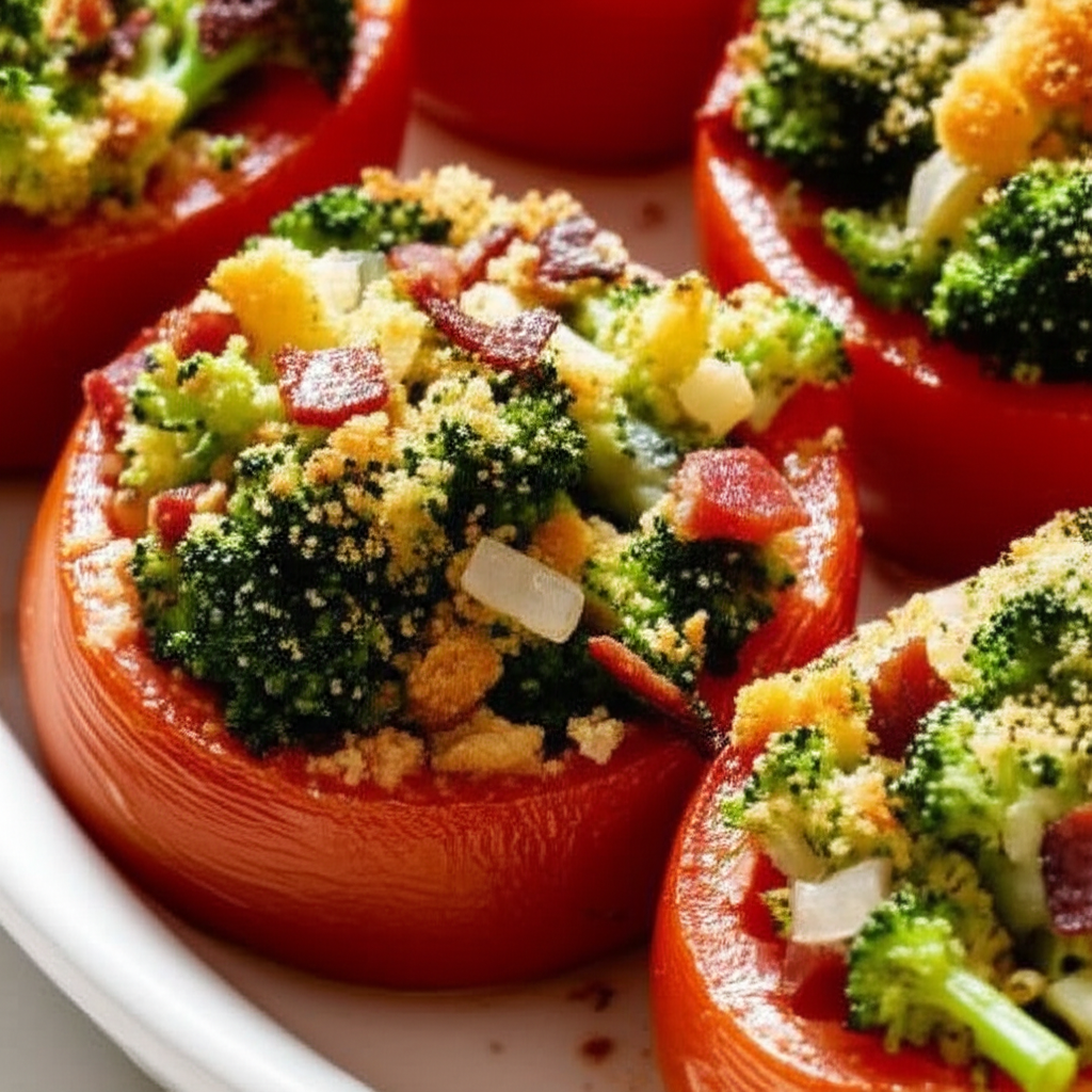 Baked Tomatoes W Broccoli Stuffing image
