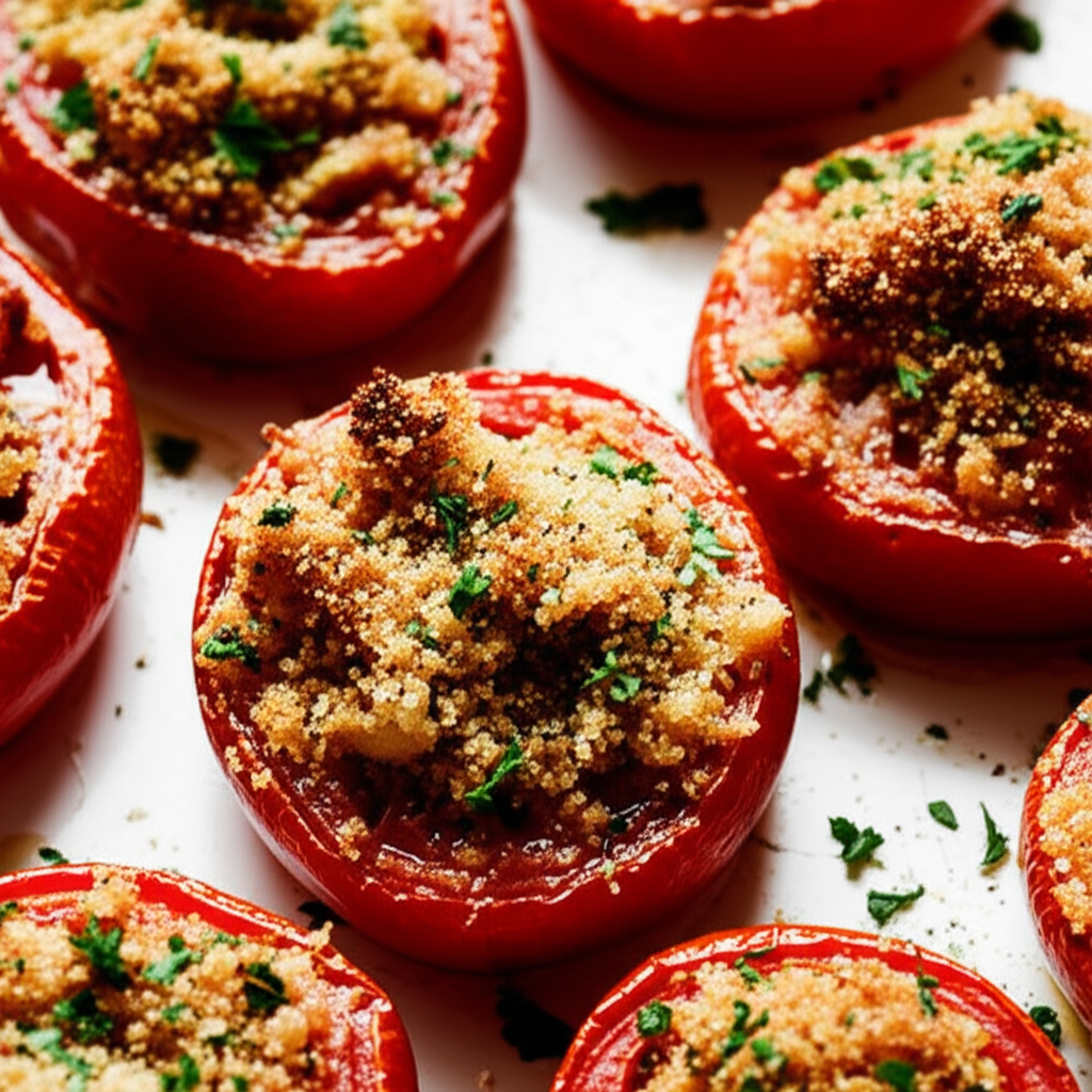 Baked Tomatoes With Garlic Tomates A La Provencale image