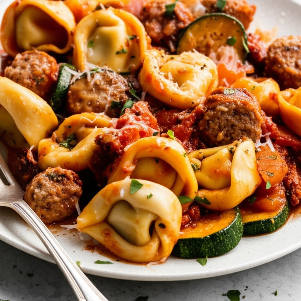 Baked Tortellini With Italian Sausage image