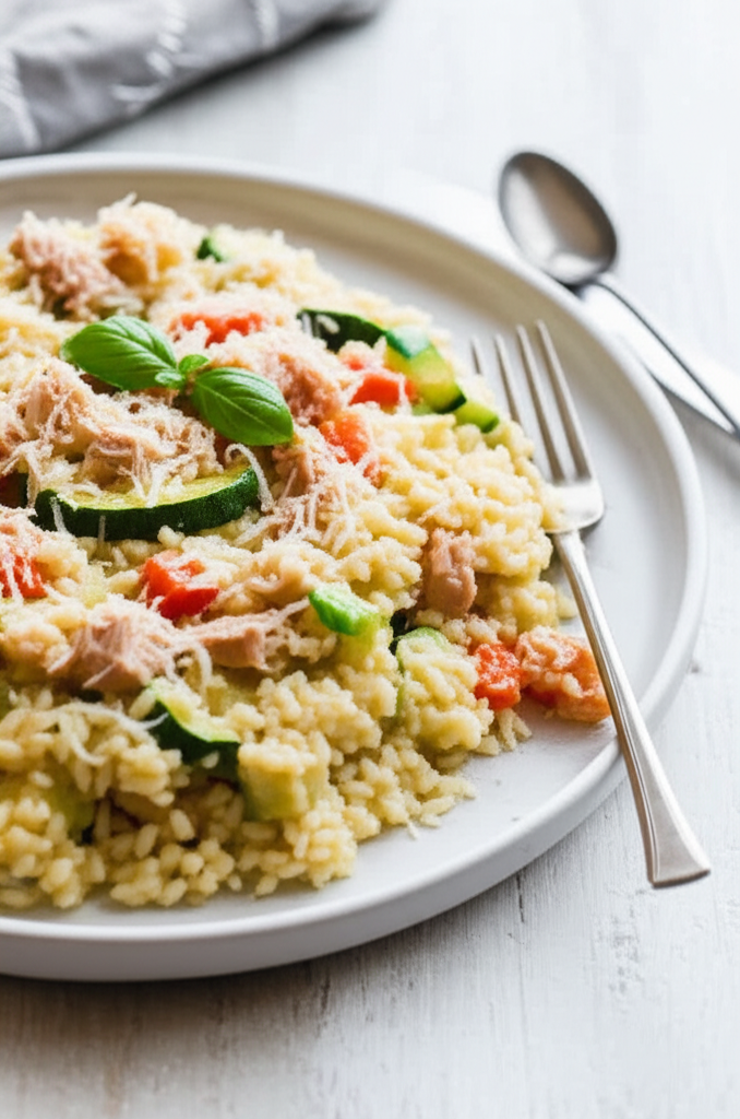 Baked Tuna And Zucchini Risotto image