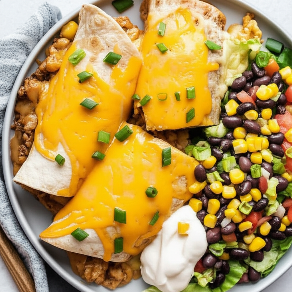 Baked Turkey And Jack Cheese Chimichangas Weight Watchers image