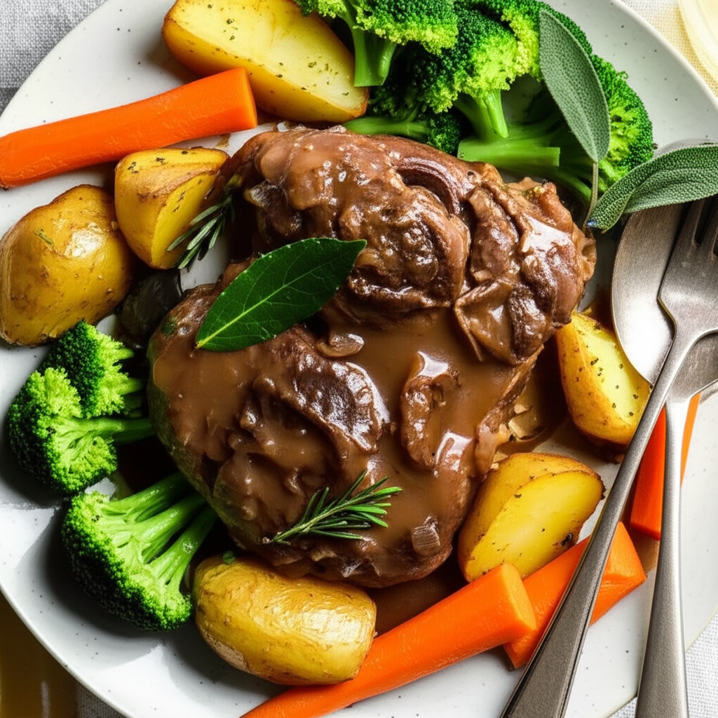 Baked Veal Shanks Stinco Di Vitella Forno image