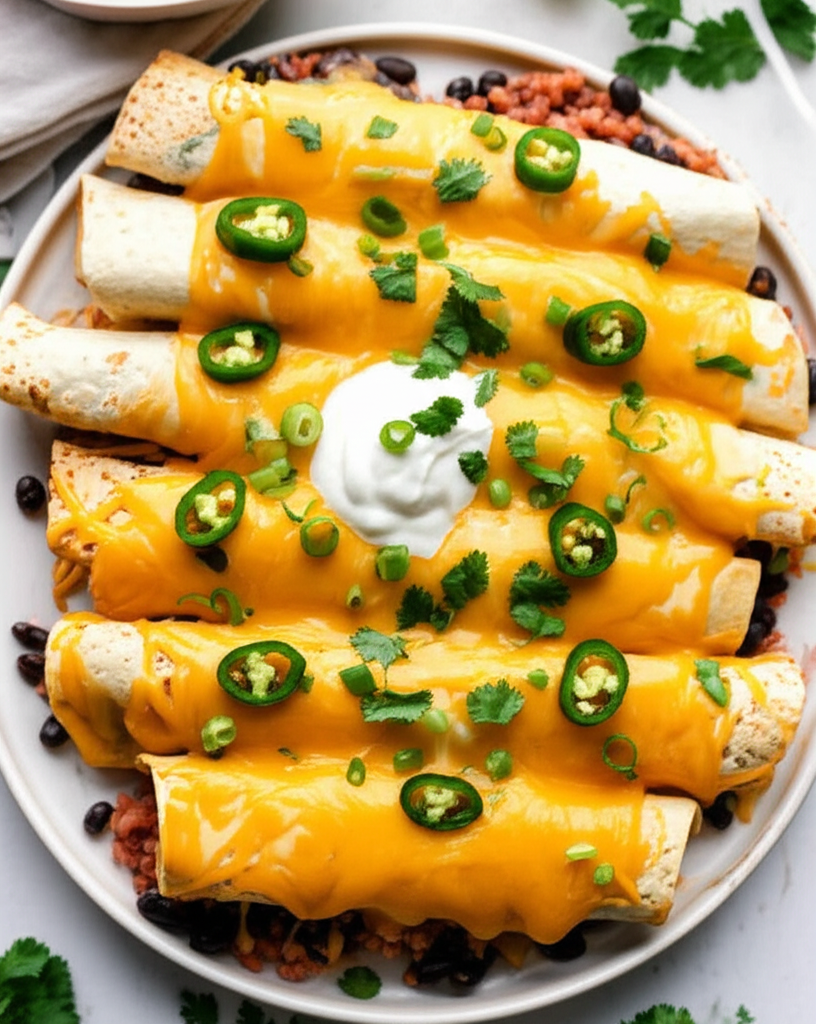 Baked Vegetarian Chimichangas Warm Or Cold image