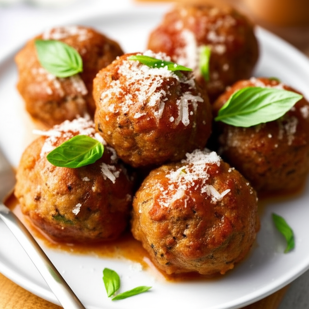 Baked Weekend Meatballs image