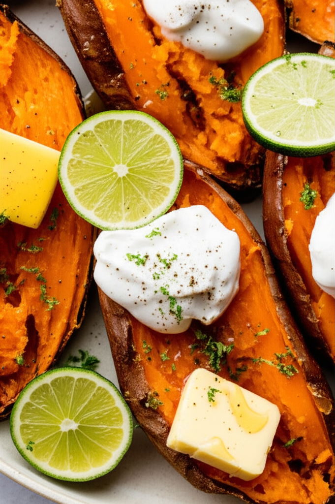 Baked Yams With Lime And Honey image