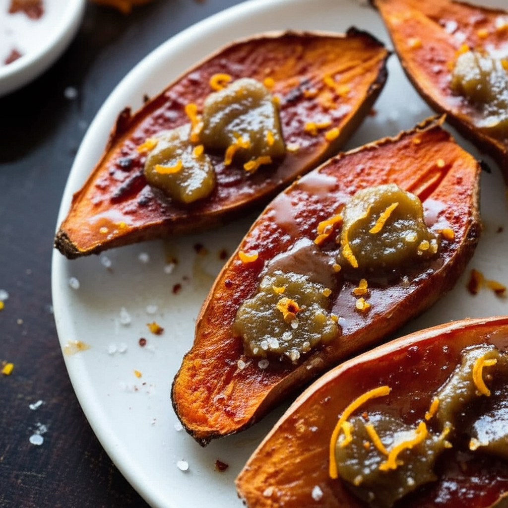 Baked Yams With Spicy Molasses Butter image