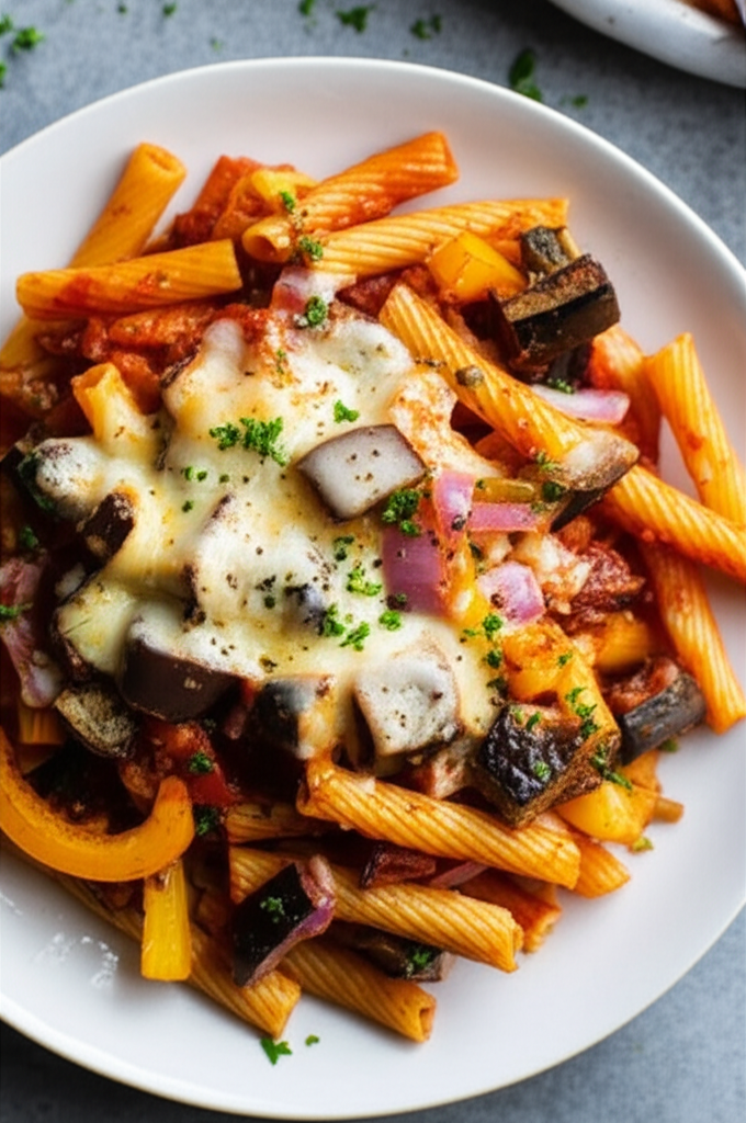 Baked Ziti And Roasted Veggies image