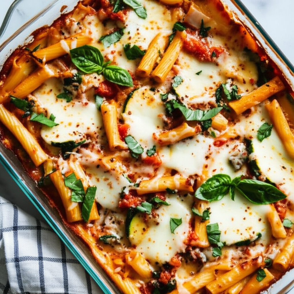 Baked Ziti And Summer Vegetables image