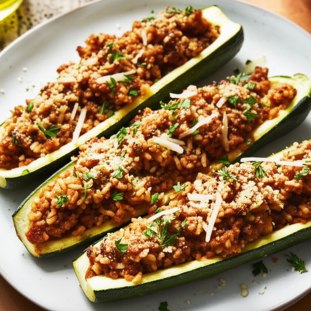 Baked Zucchini Boats image