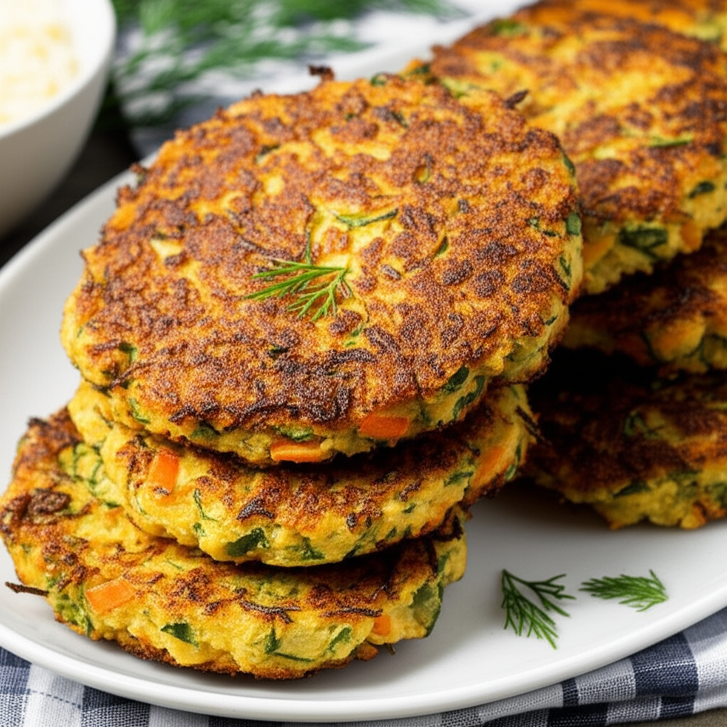 Baked Zucchini Carrot Fritters image