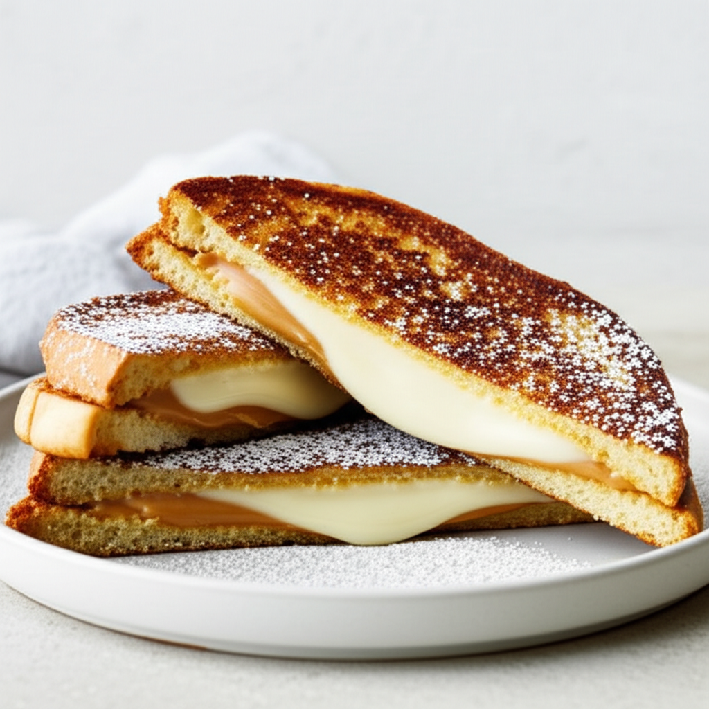 Peanut Butter And Cream Cheese Stuffed French Toast image