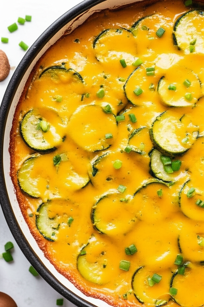 Baked Zucchini With Cheddar Cheese image