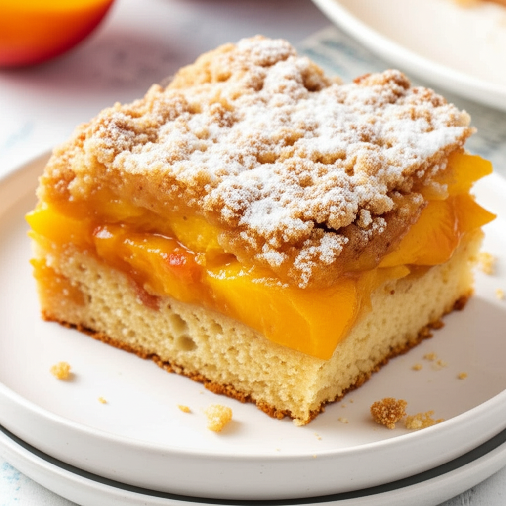 5 Layer Peach Cobbler Coffee Cake image